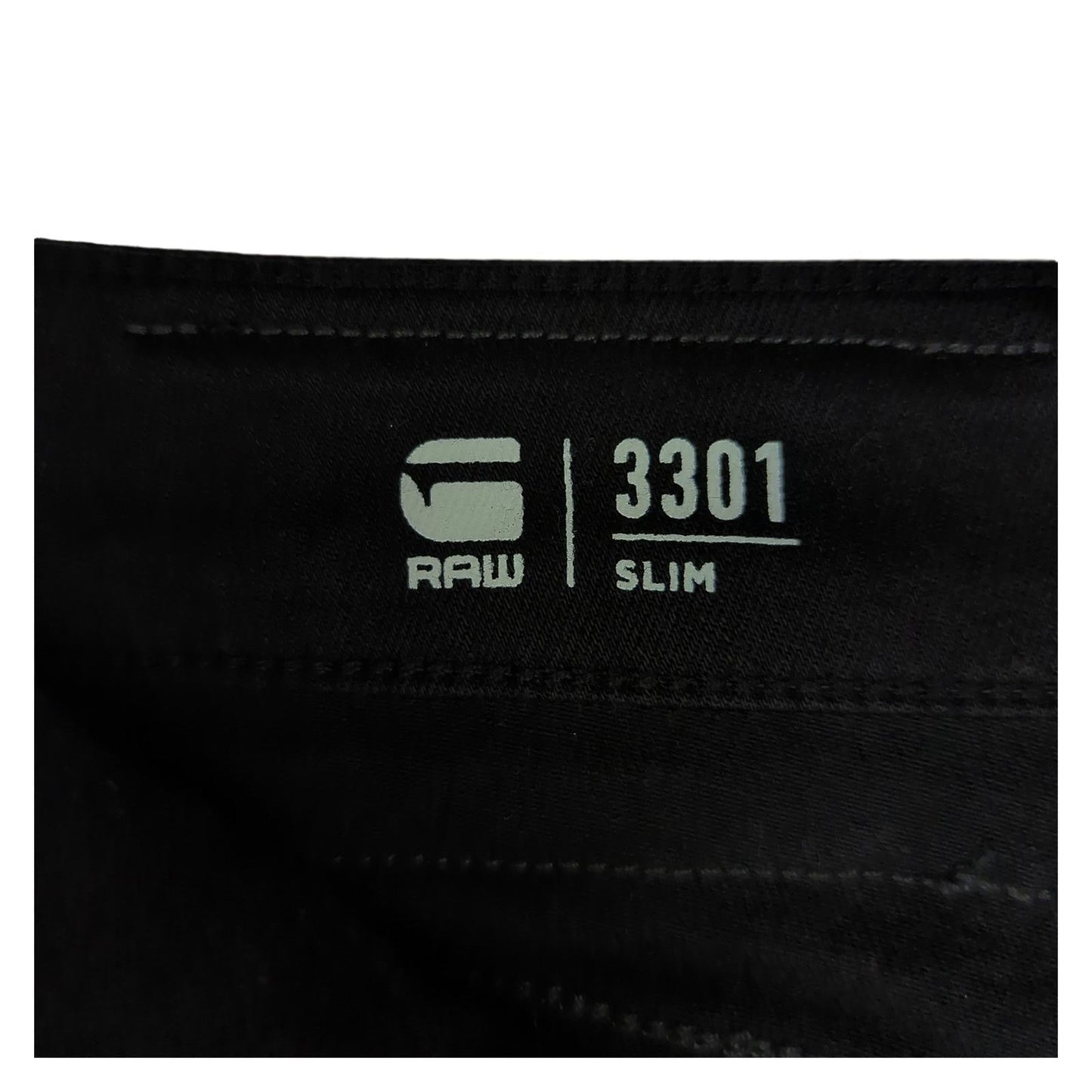 G - Star G - Star RAW 3301 Jeans Mens W30 L32 Slim Fit Black Denim Trousers Used JEANS RewearableUK