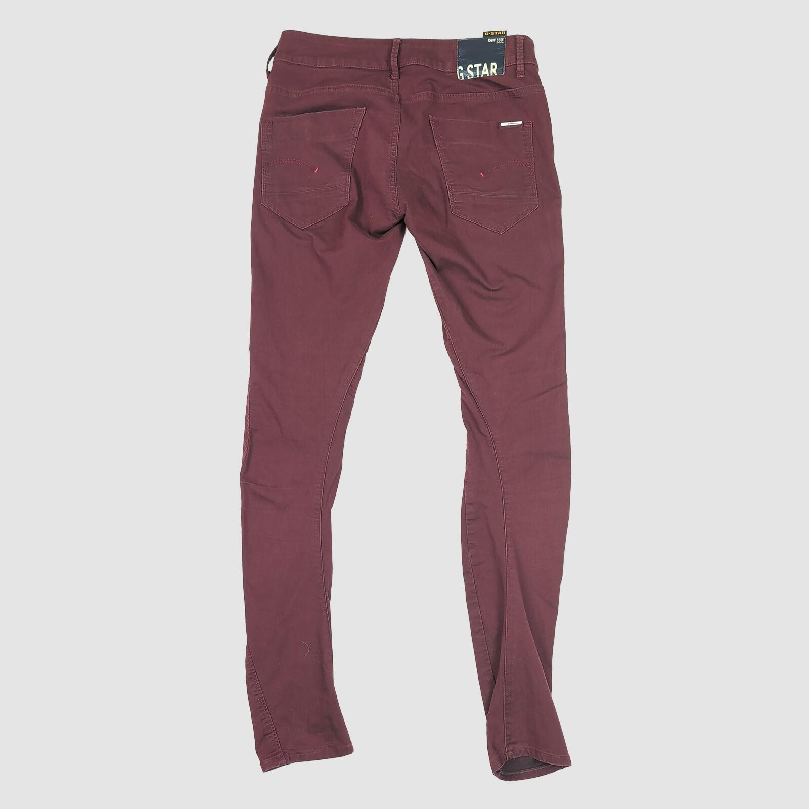 G - Star RAW 3301 Womens Burgundy Skinny Jeans W30 L32 Stretch Slim Fit by G - Star – JEANS | RewearableUK