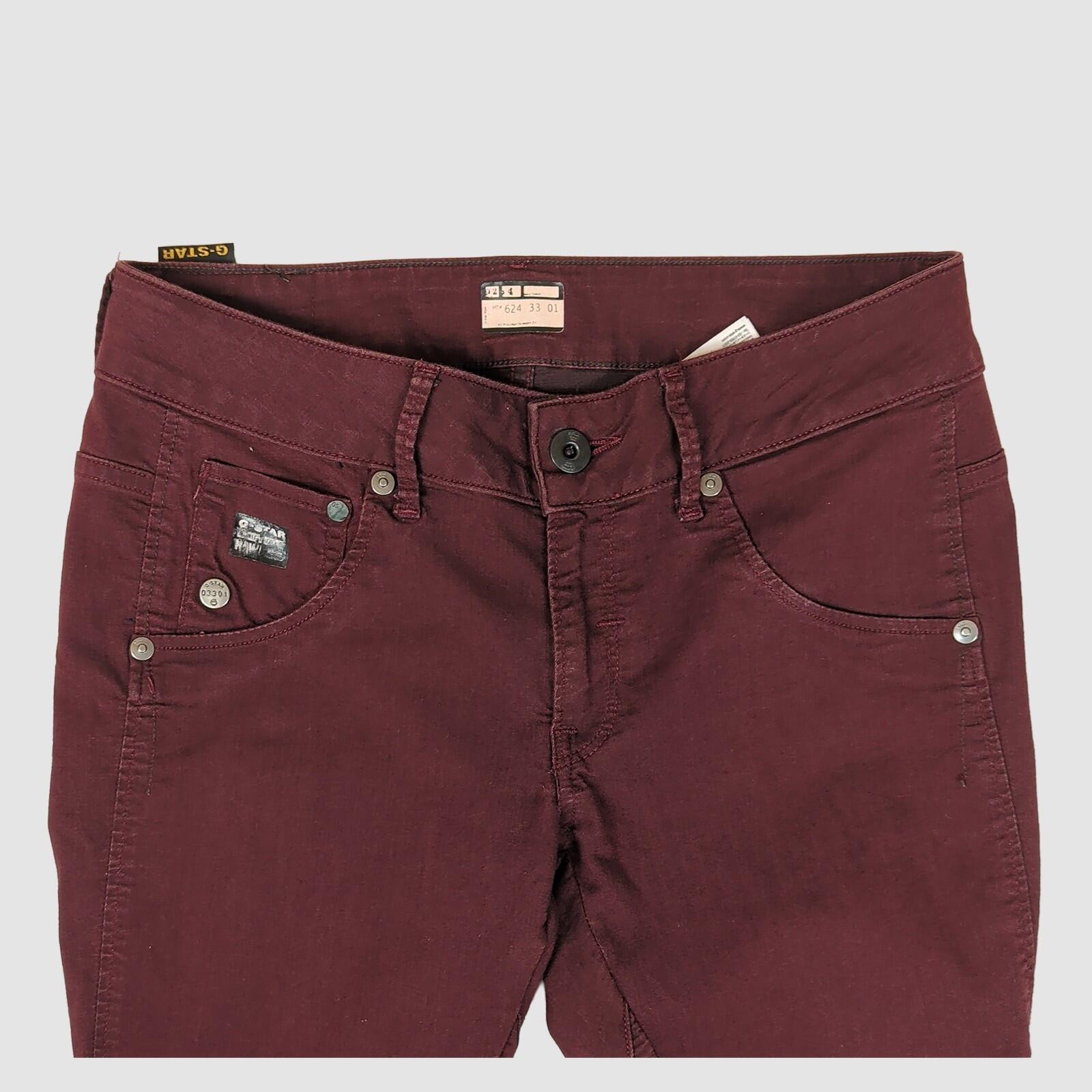 G - Star RAW 3301 Womens Burgundy Skinny Jeans W30 L32 Stretch Slim Fit by G - Star – JEANS | RewearableUK