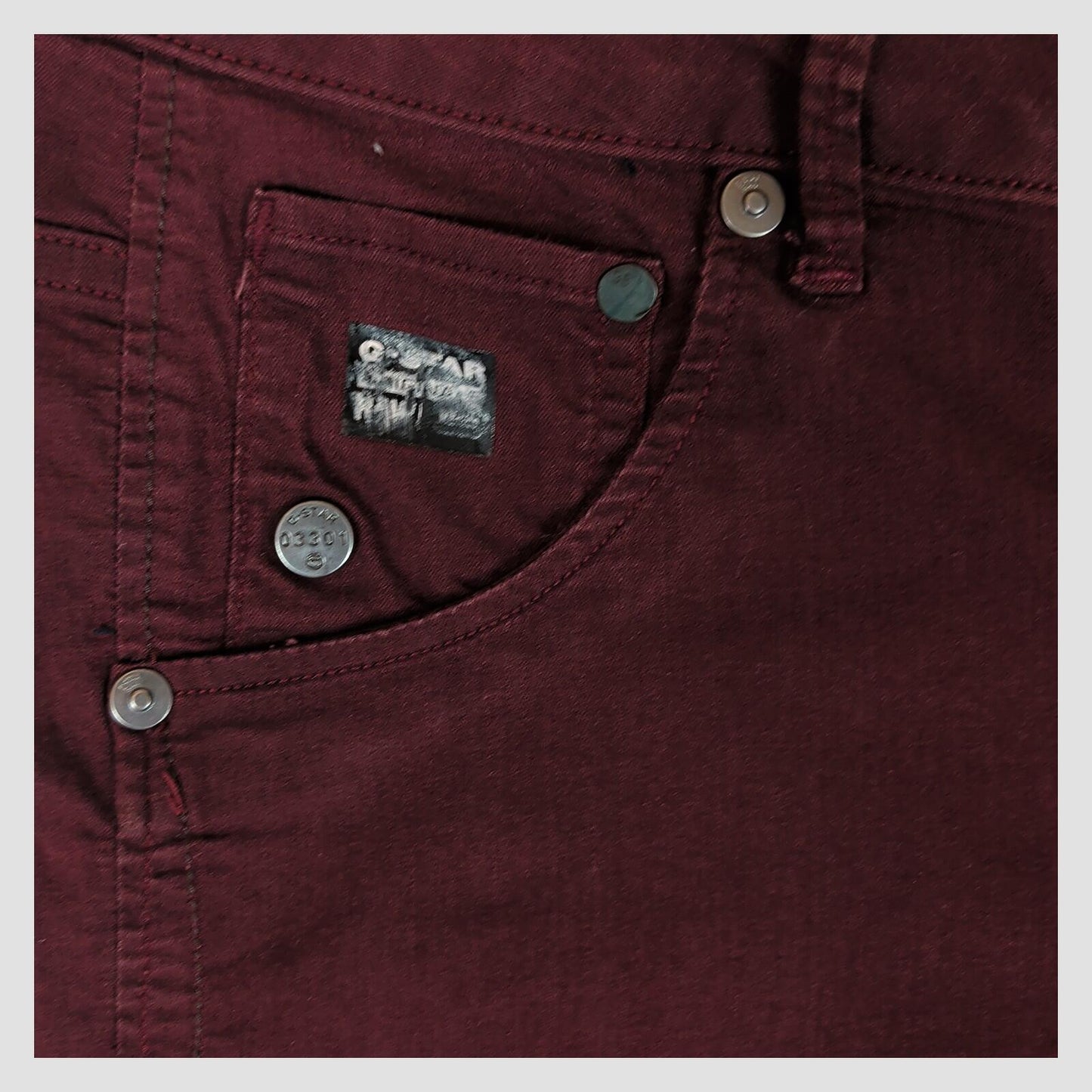 G - Star RAW 3301 Womens Burgundy Skinny Jeans W30 L32 Stretch Slim Fit by G - Star – JEANS | RewearableUK
