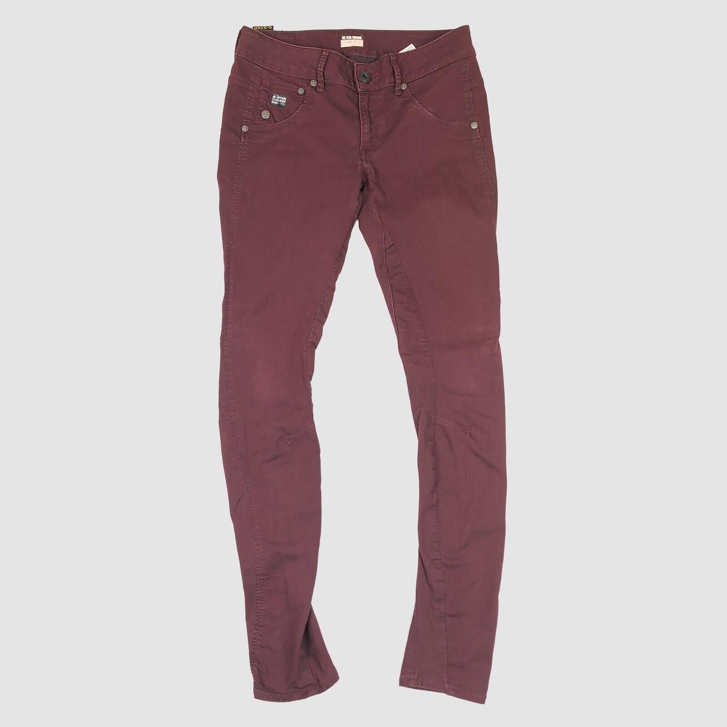 G - Star RAW 3301 Womens Burgundy Skinny Jeans W30 L32 Stretch Slim Fit by G - Star – JEANS | RewearableUK