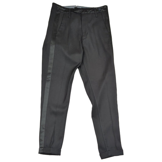 G-Star RAW Correct Women's Trousers W24 Black Tuxedo Stripe Smart Pants – product photo 1 | RewearableUK