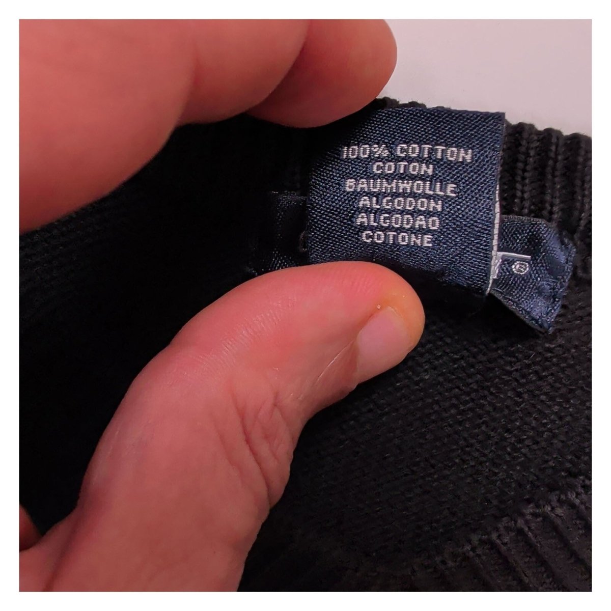 GANT Men's Jumper Regular M Black Embroidered Logo 100% Cotton – product photo 6 | RewearableUK