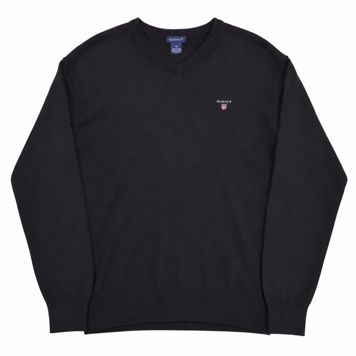 GANT Men's Jumper Regular M Black Embroidered Logo 100% Cotton – product photo 1 | RewearableUK