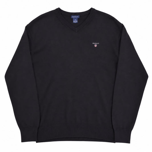 GANT Men's Jumper Regular M Black Embroidered Logo 100% Cotton – product photo 1 | RewearableUK