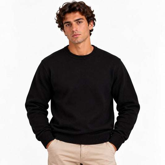 Gap Men's Black Cotton Blend Crew Neck Jumper L – Jumper product photo 1 | RewearableUK