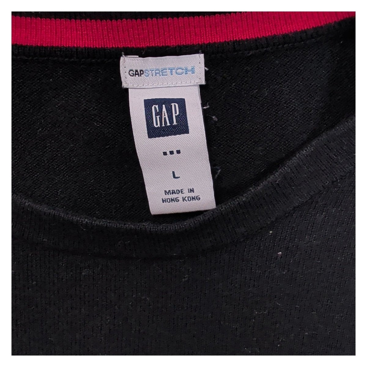 GAP Men's Jumper L Black Cotton Lycra Spandex Blend Crew Neck – product photo 5 | RewearableUK