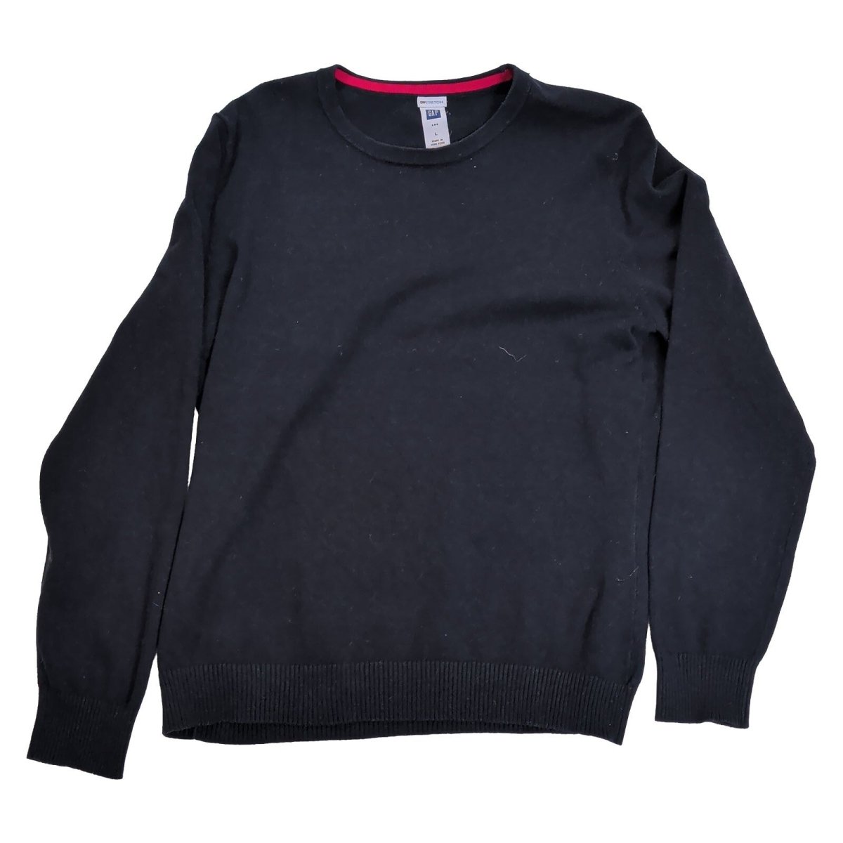GAP Men's Jumper L Black Cotton Lycra Spandex Blend Crew Neck – product photo 2 | RewearableUK