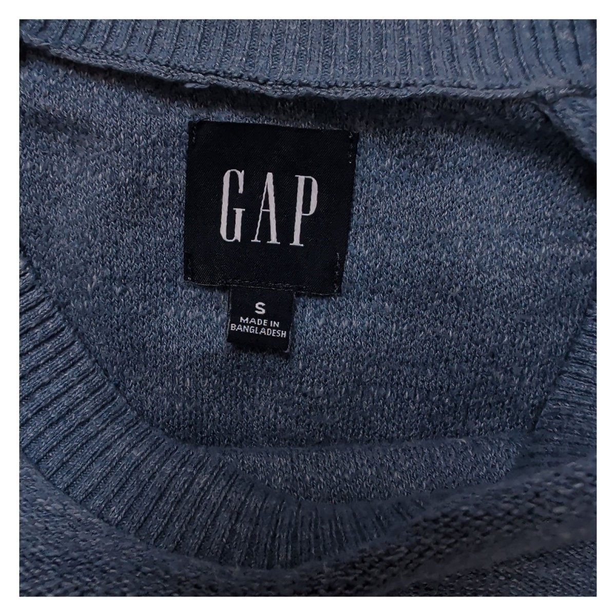 GAP Men's Jumper Small Blue Crew Neck 100% Cotton – product photo 3 | RewearableUK