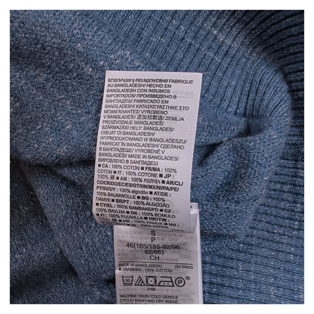 GAP Men's Jumper Small Blue Crew Neck 100% Cotton – product photo 6 | RewearableUK