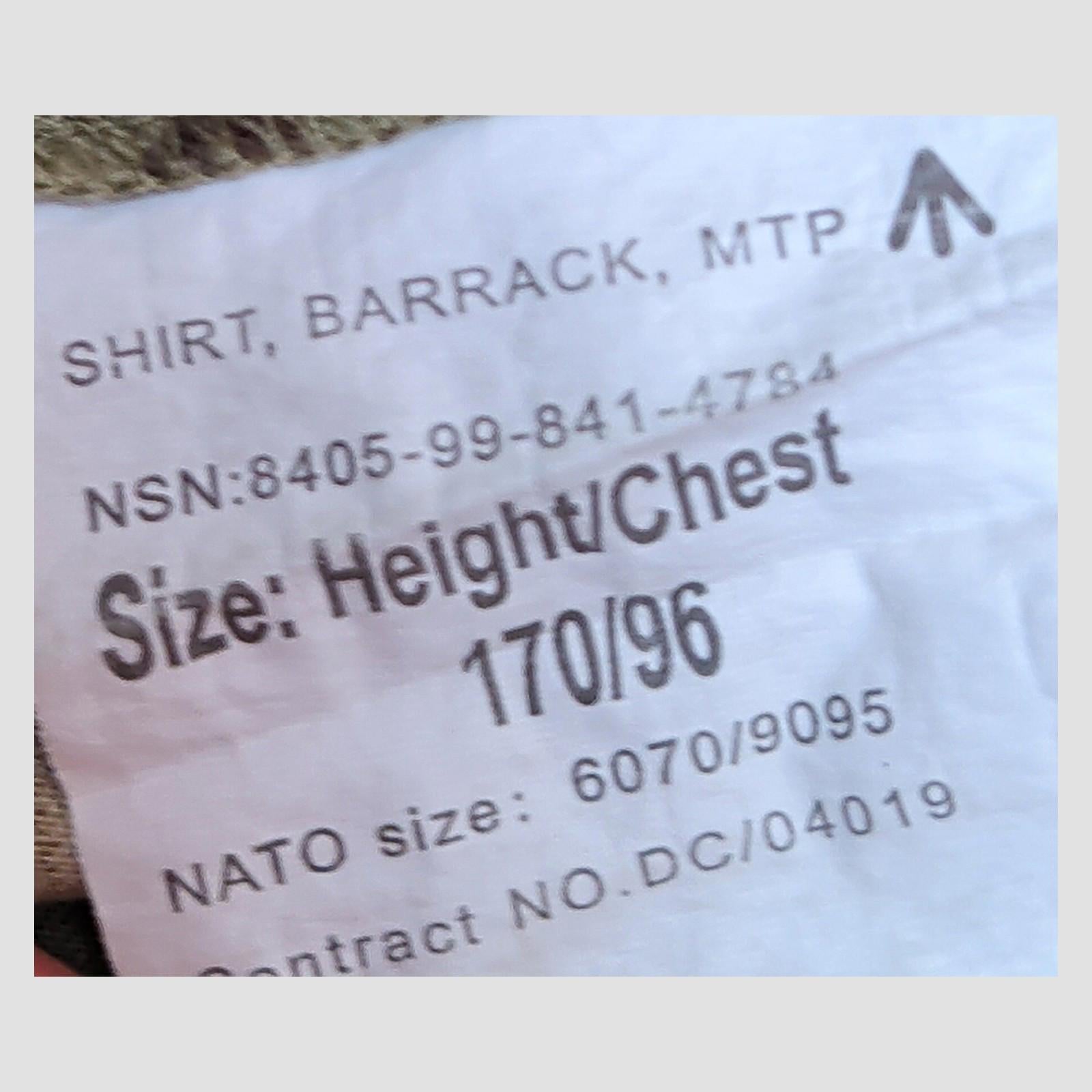 genuine british military mtp barrack shirt camo size 170 96 first fusiliers by RewearableUK – | RewearableUK
