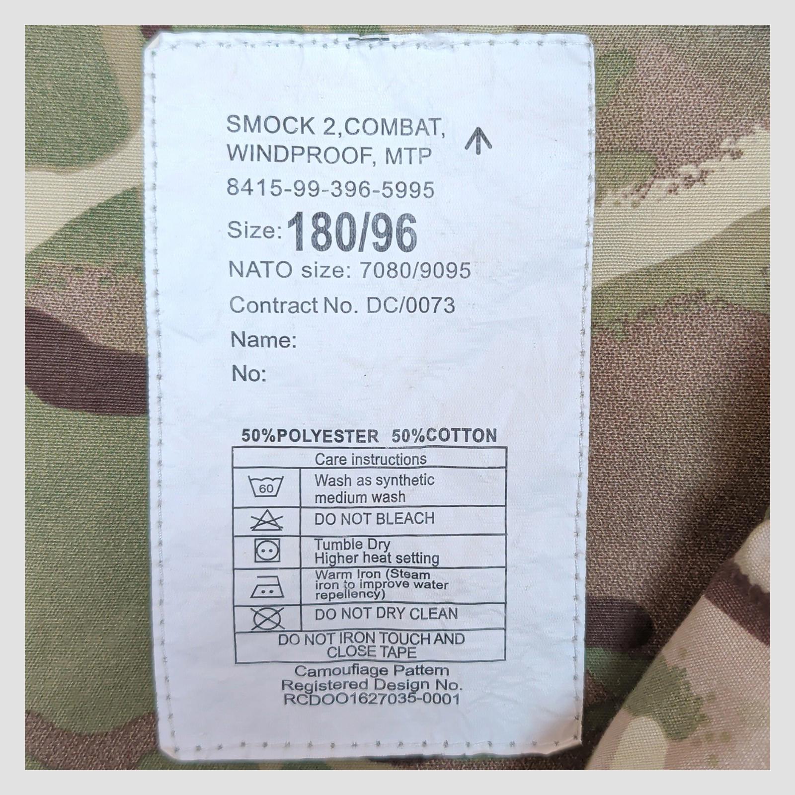 genuine british military mtp windproof combat smock jacket size 180/96 l multica by RewearableUK – | RewearableUK