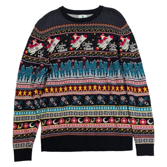 George Men's Christmas Jumper Medium Santa Rocket Space Fair Isle Xmas Sweater – product photo 1 | RewearableUK