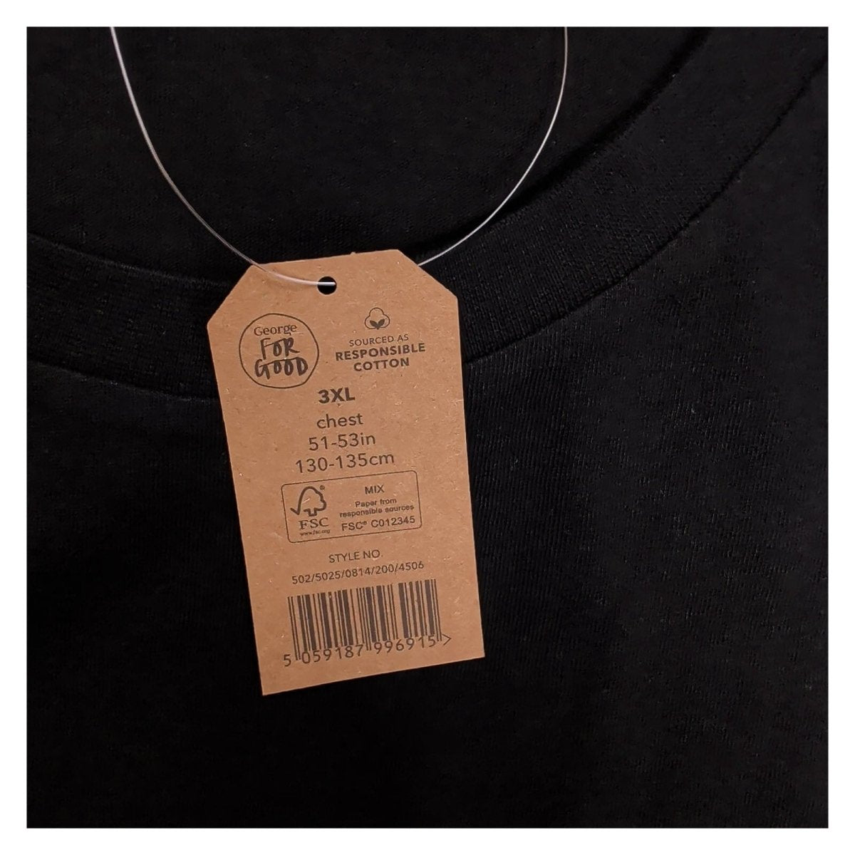 George Mens T-Shirt XXXL Black Santa Graphic 100% Cotton – product photo 7 | RewearableUK