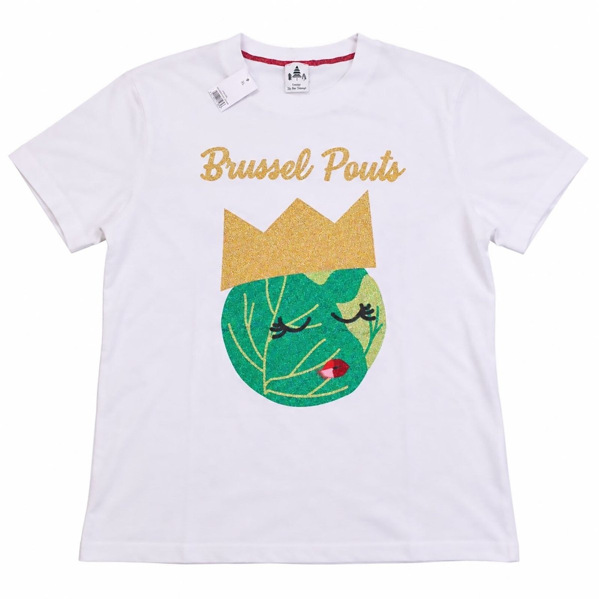 George Unisex Adults T-Shirt XL White Brussel Pouts Graphic 100% Cotton – product photo 1 | RewearableUK