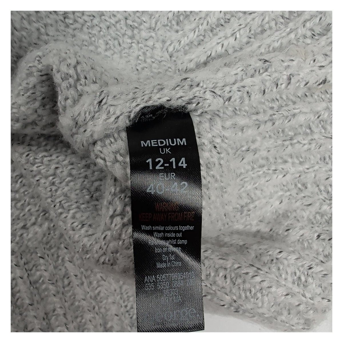 George Women's Christmas Jumper M 12-14 Grey Fluffy Penguin Festive Knit – product photo 4 | RewearableUK