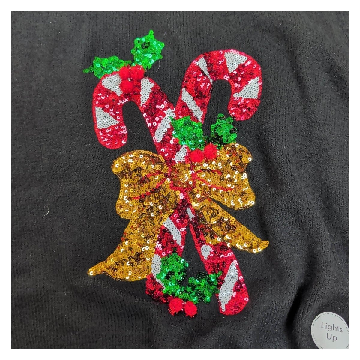 George Women's Light-Up Christmas Jumper M UK 12-14 Black Sequins New Without Tags – Christmas Jumper product photo 3 | RewearableUK