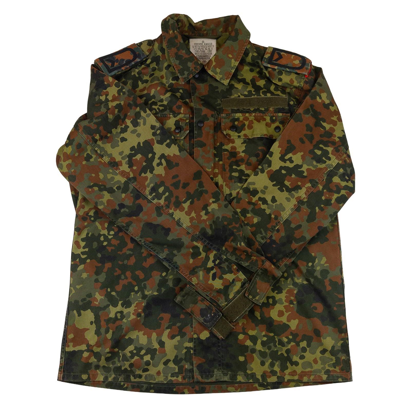 German Army Flecktarn Camo Field Jacket Vintage Military Surplus Shirt by RewearableUK – | RewearableUK