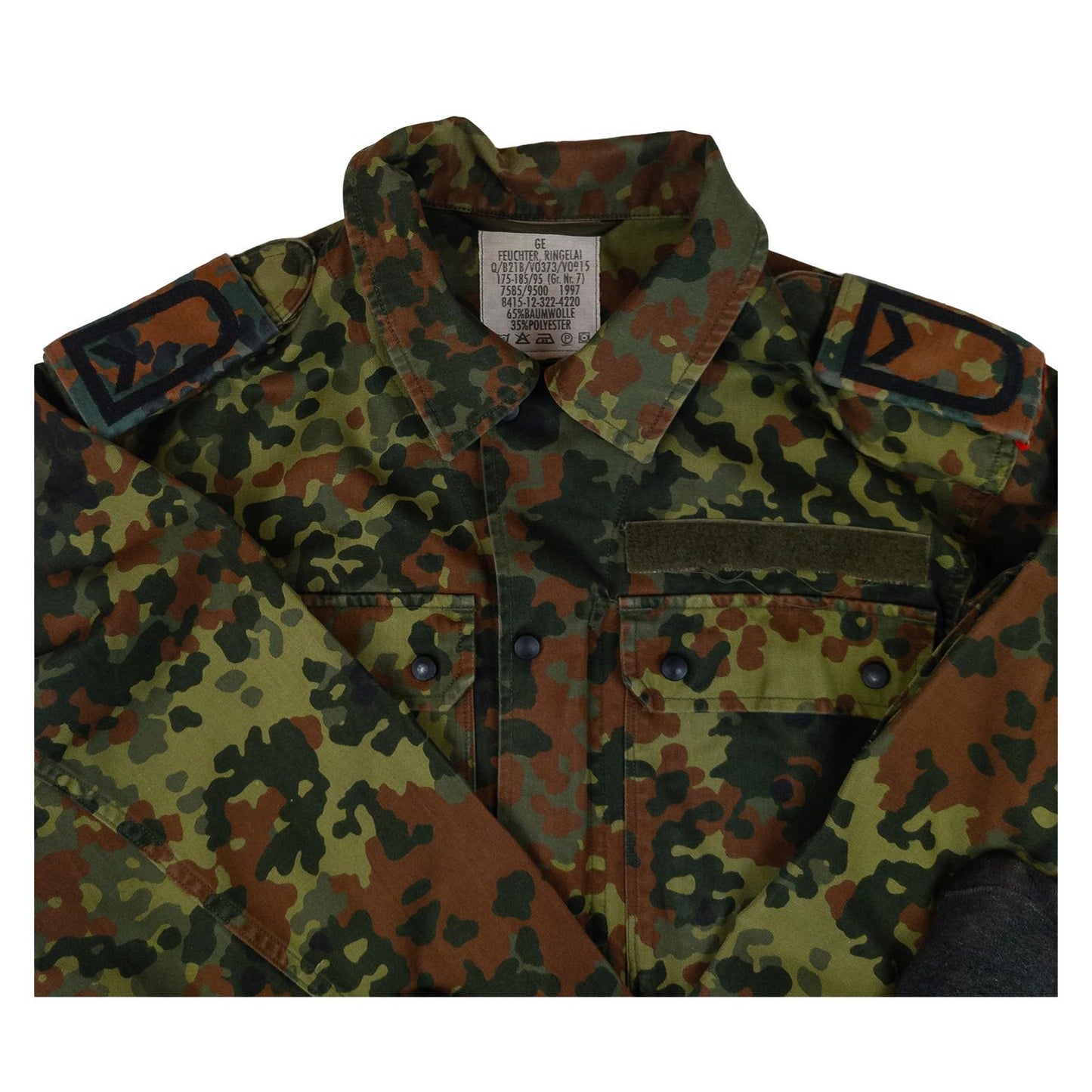 German Army Flecktarn Camo Field Jacket Vintage Military Surplus Shirt by RewearableUK – | RewearableUK