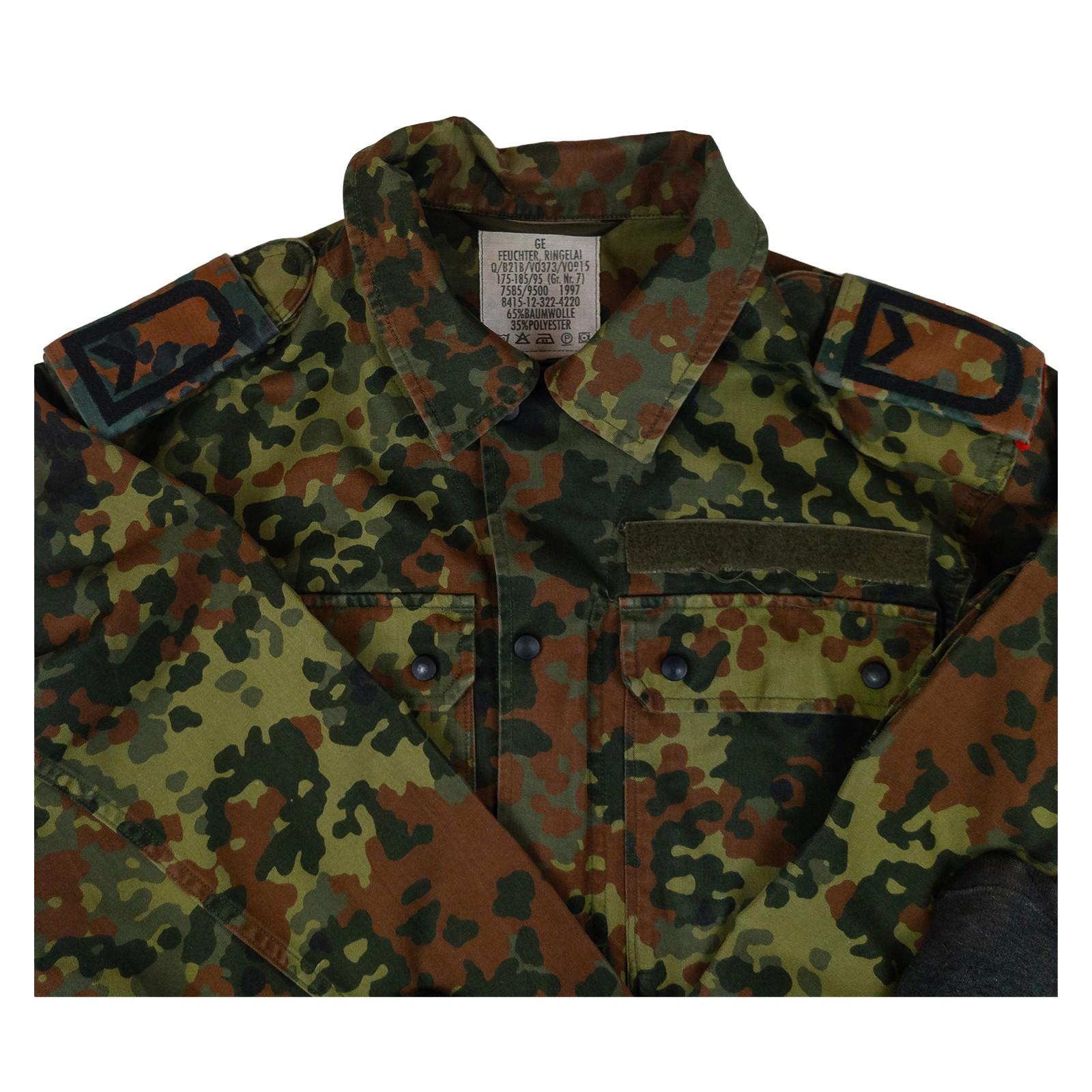 German Army Flecktarn Camo Field Jacket Vintage Military Surplus Shirt by RewearableUK – | RewearableUK