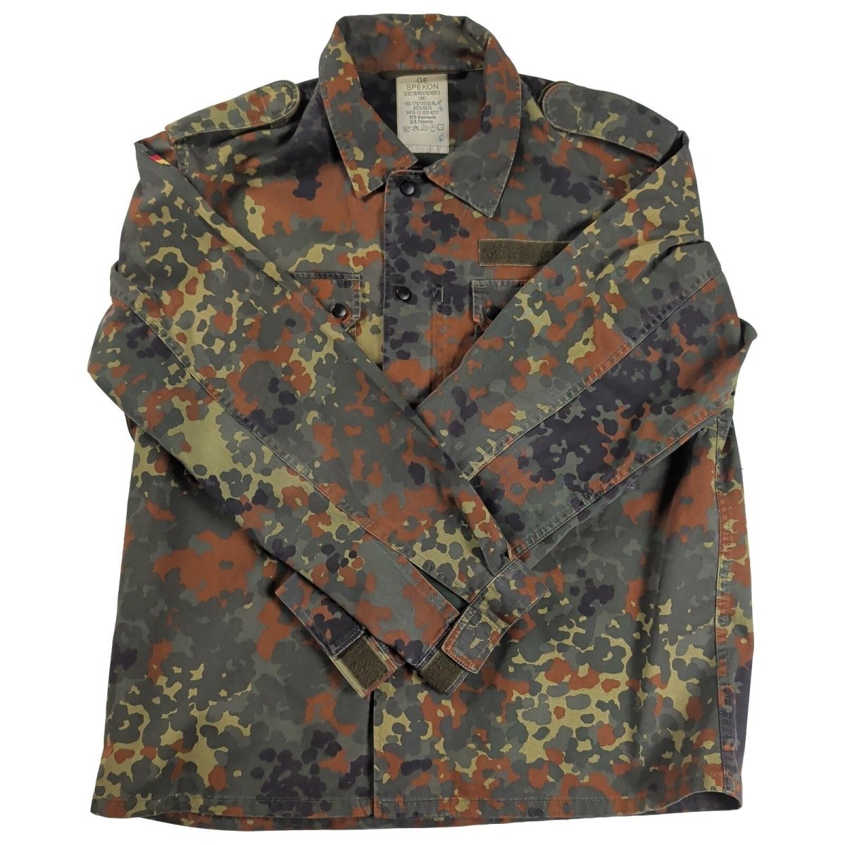 German Army Flecktarn Field Shirt Jacket 165-175/105 Large – product photo 1 | RewearableUK