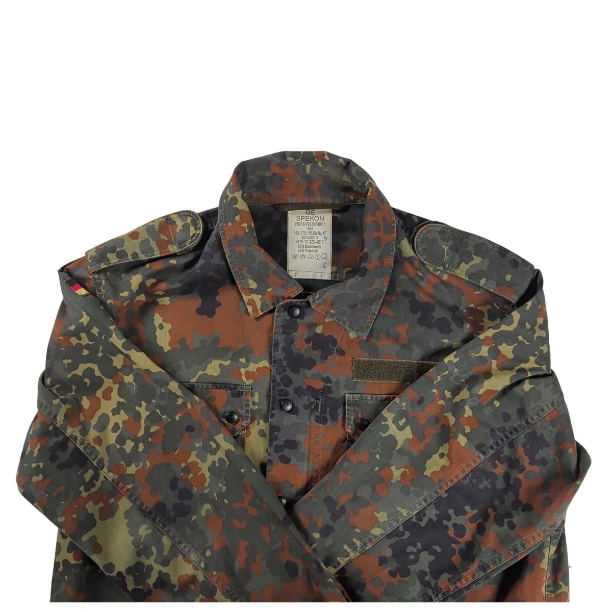 German Army Flecktarn Field Shirt Jacket 165-175/105 Large – product photo 2 | RewearableUK