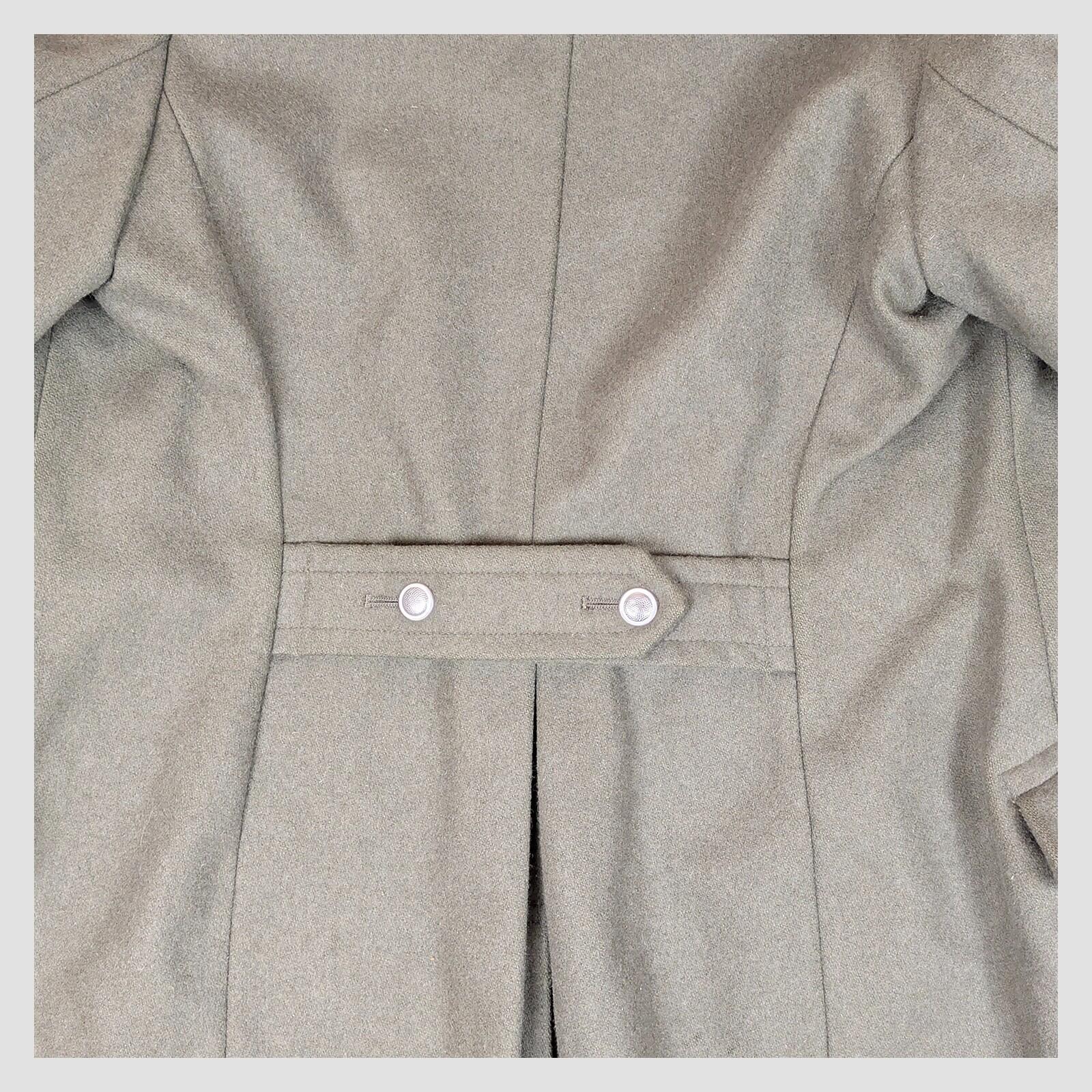 German Military Wool Greatcoat Grey Green Double Breasted Officer Coat 48 by RewearableUK – | RewearableUK