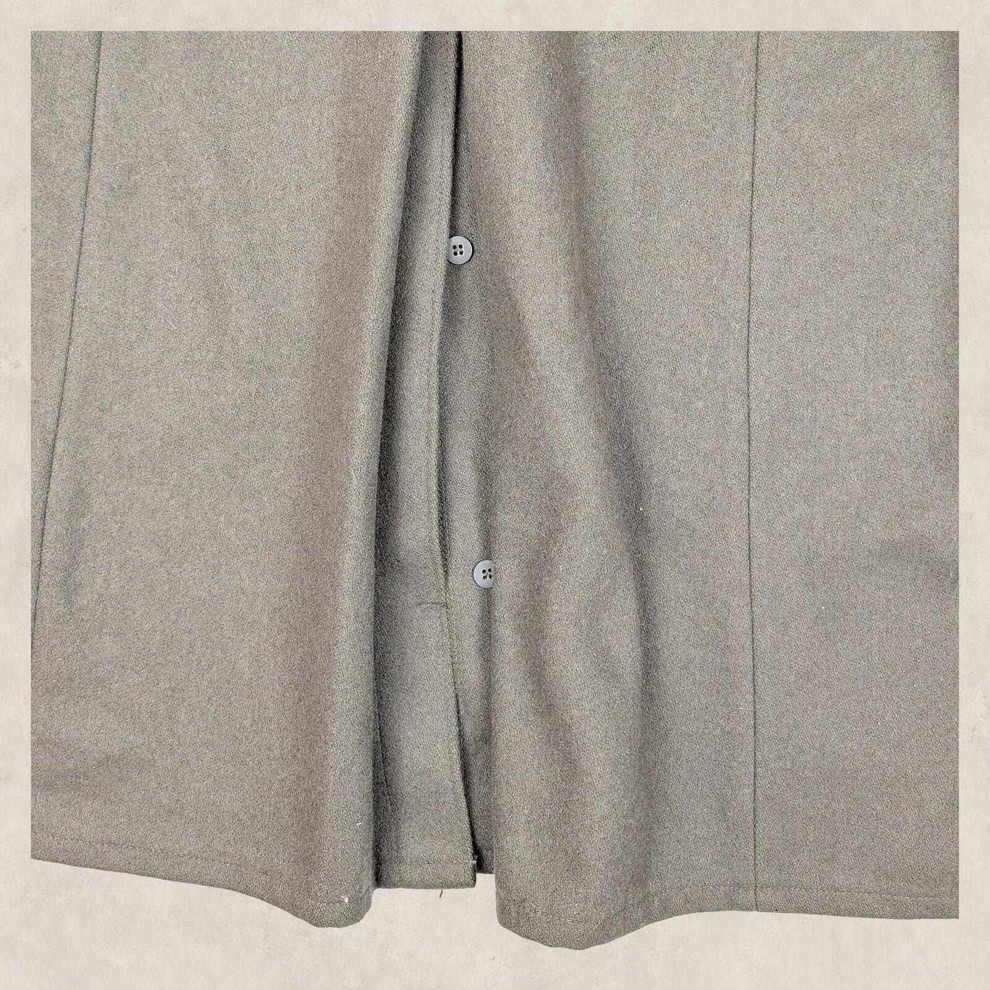 German Military Wool Greatcoat Grey Green Double Breasted Officer Coat 48 by RewearableUK – | RewearableUK