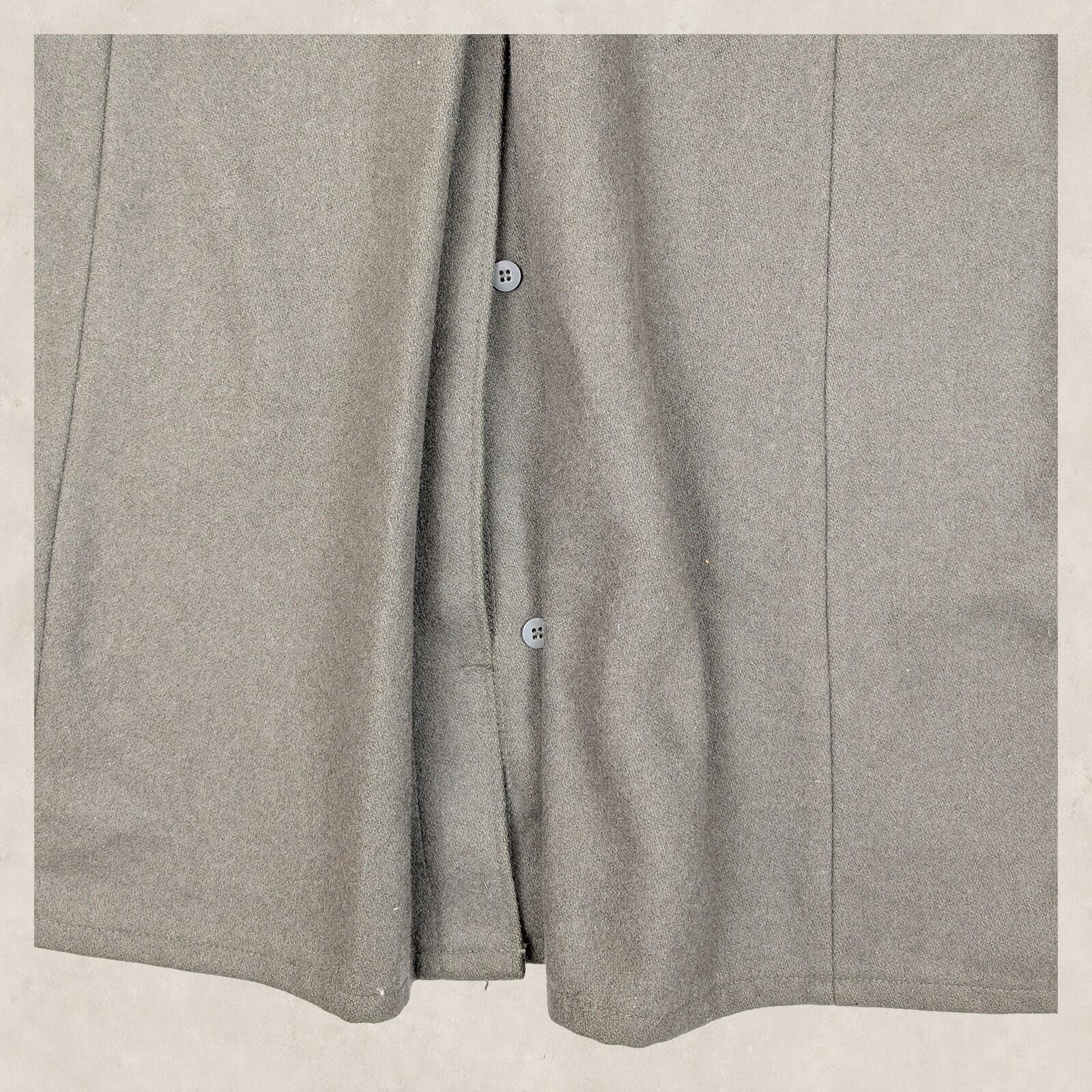 German Military Wool Greatcoat Grey Green Double Breasted Officer Coat 48 by RewearableUK – | RewearableUK