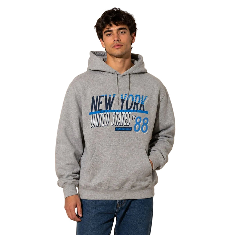 Gildan New York Empire State 1788 Hoodie L Grey – Sweater & Hoodie product photo 1 | RewearableUK