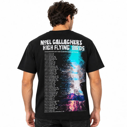 Gildan Noel Gallagher's High Flying Birds Tour Unisex T-Shirt M Black – T-Shirt product photo 2 | RewearableUK