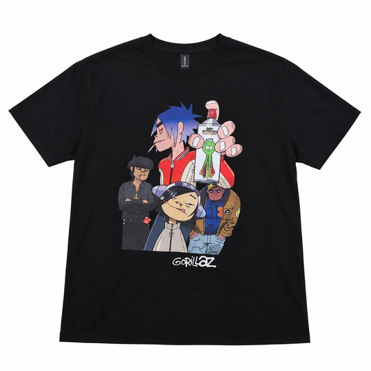 Gorillaz Band Graphic T Shirt Mens 3XL Black Gildan Cartoon Print Music Tee – product photo 1 | RewearableUK