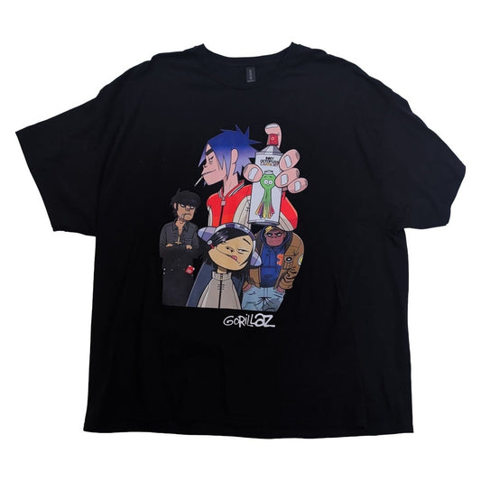 Gorillaz Band Graphic T Shirt Mens 3XL Black Gildan Cartoon Print Music Tee – product photo 2 | RewearableUK