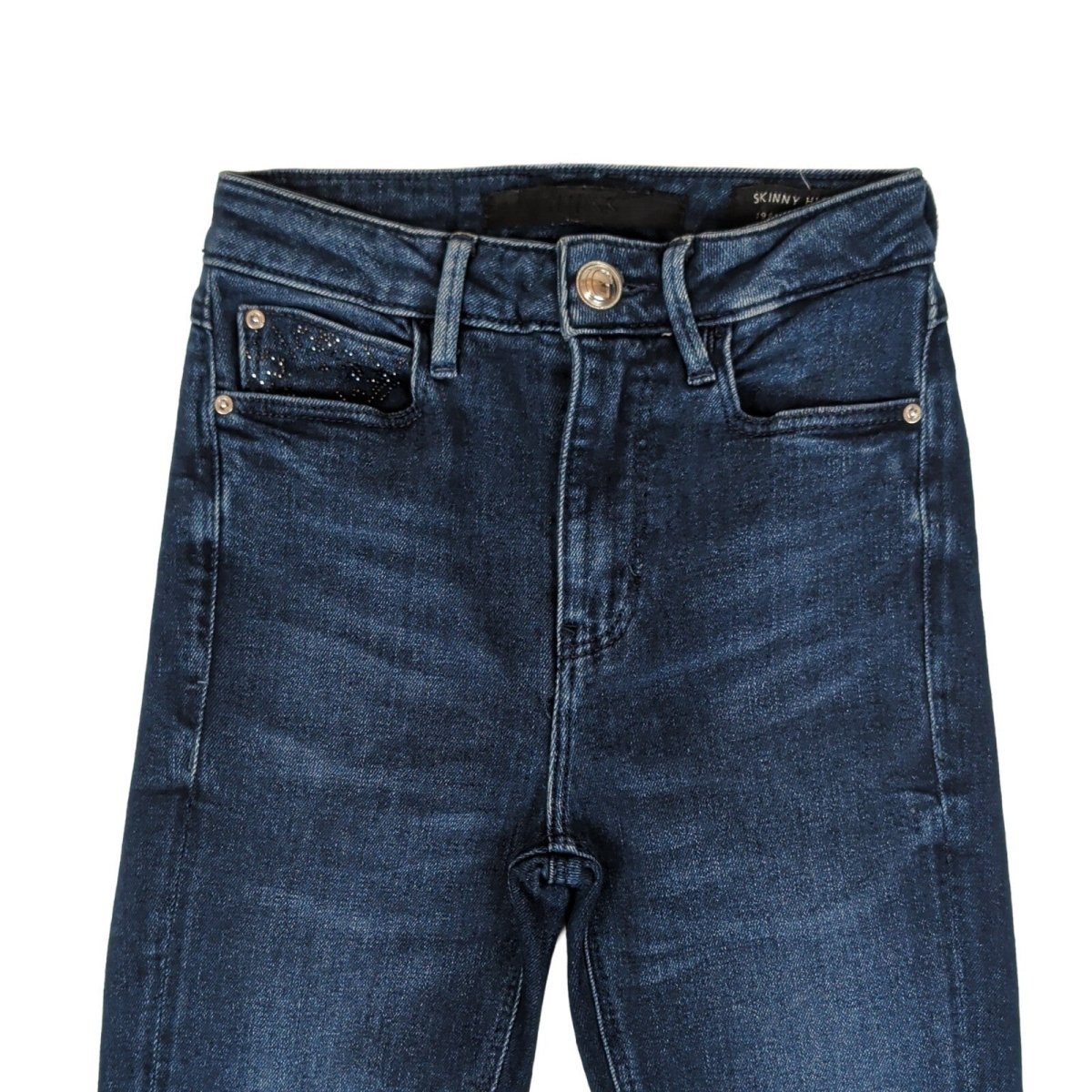 Guess 1981 Skinny High Women’s Jeans W24 Dark Blue Rhinestone Denim by GUESS – | RewearableUK