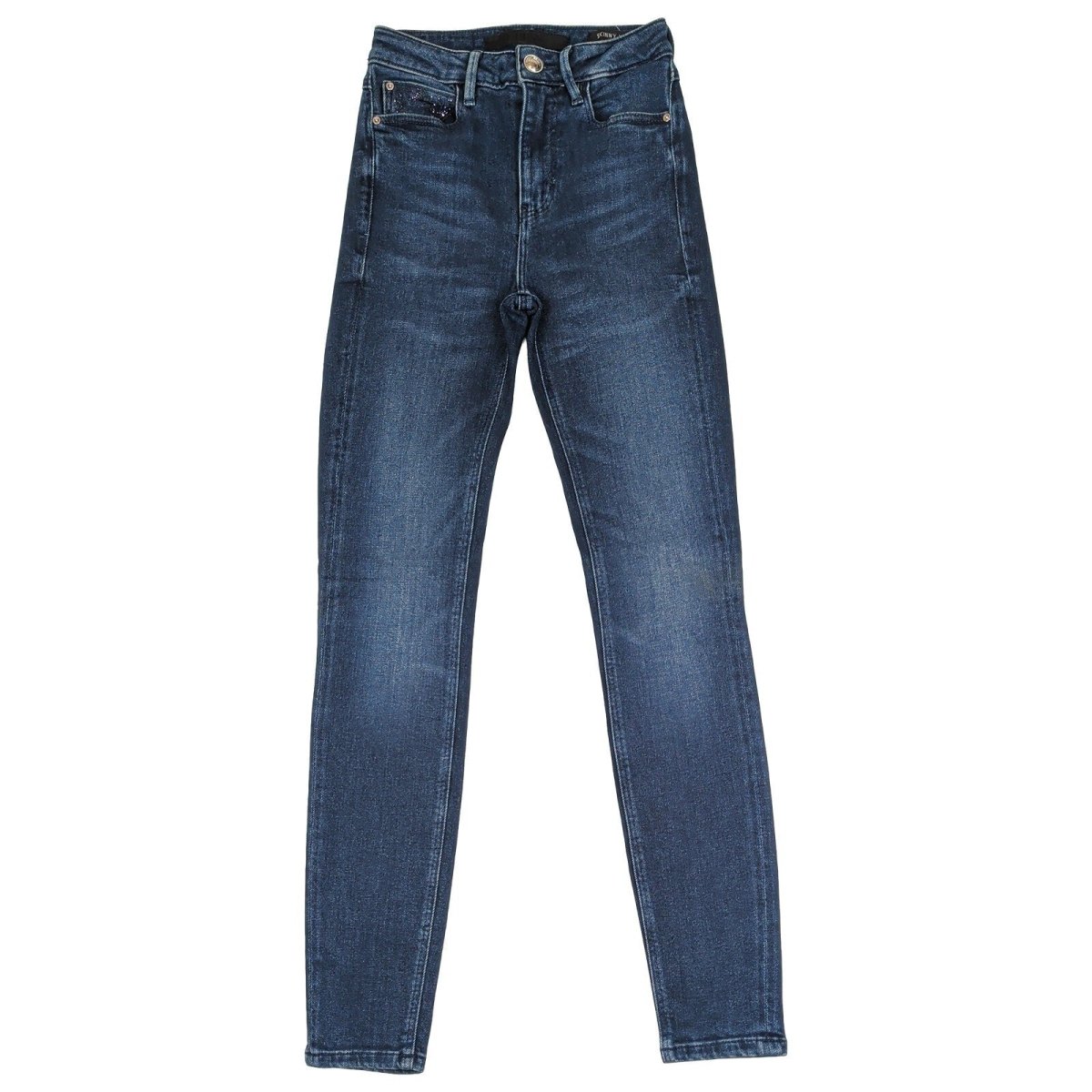 Guess 1981 Skinny High Women’s Jeans W24 Dark Blue Rhinestone Denim by GUESS – | RewearableUK