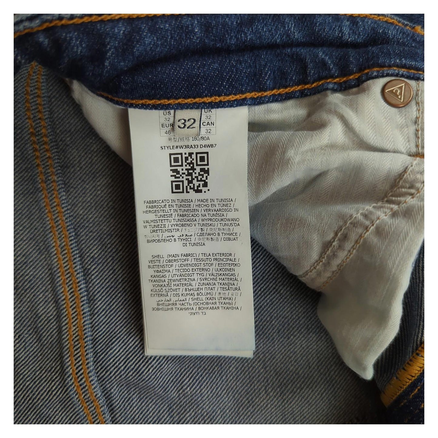 GUESS GUESS 1981 Womens High Rise Straight Leg Jeans Size W32 Blue Denim Casual Fit JEANS RewearableUK