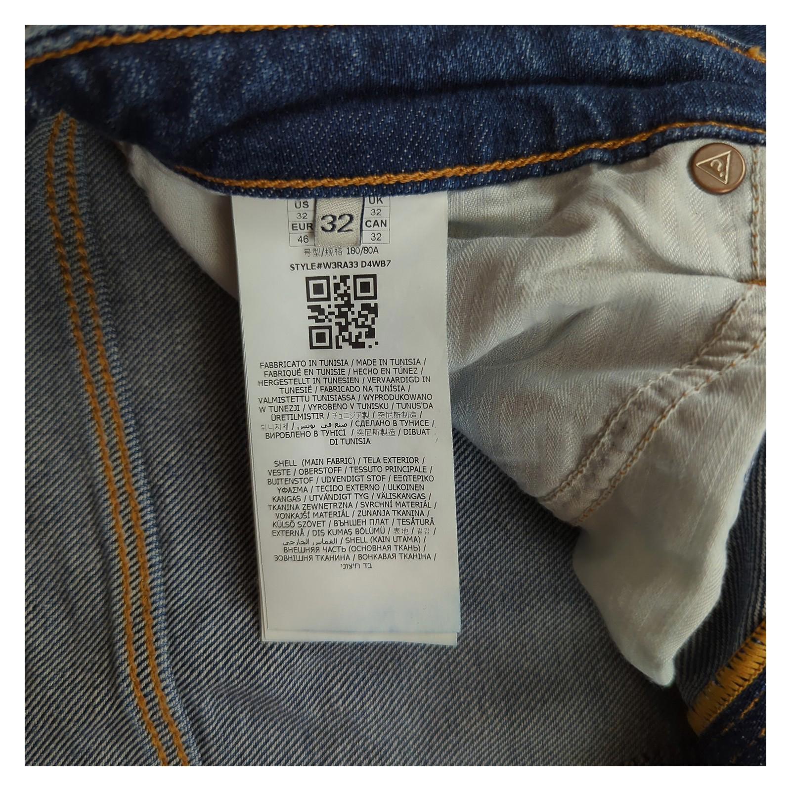 GUESS GUESS 1981 Womens High Rise Straight Leg Jeans Size W32 Blue Denim Casual Fit JEANS RewearableUK