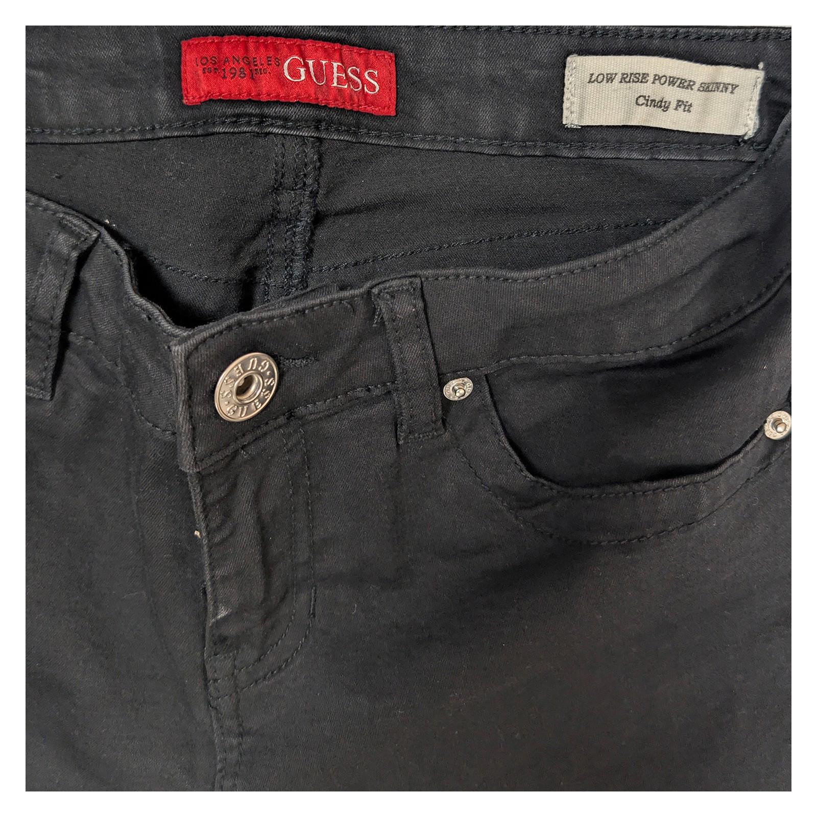 guess cindy fit womens jeans size 28 black low rise power skinny stretch by GUESS – | RewearableUK