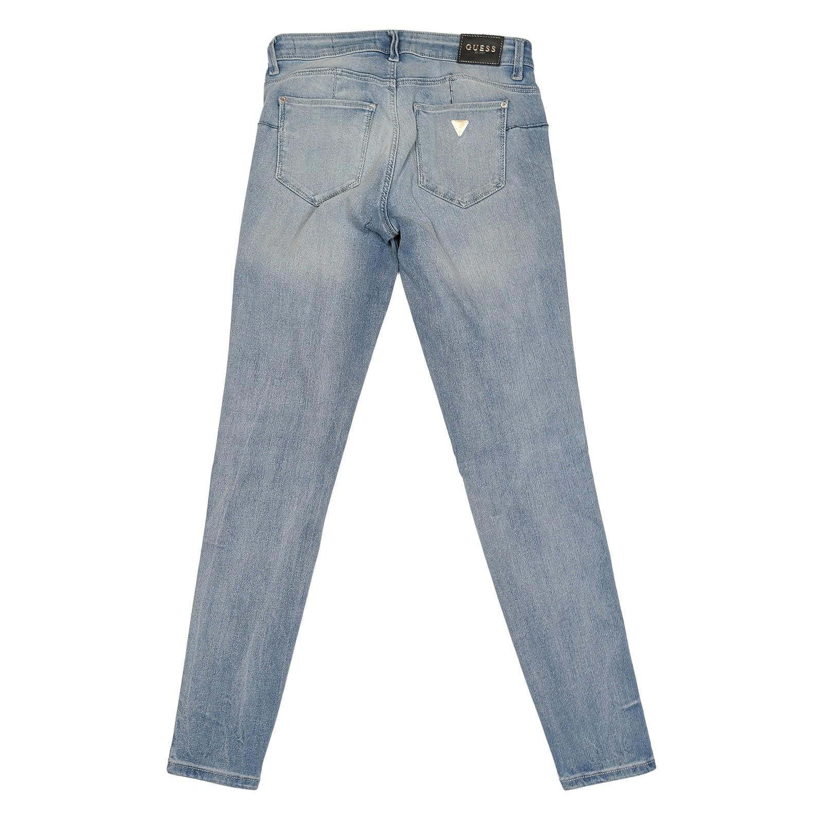 Guess Curve X Skinny Mid Jeans Womens W27 Light Blue Distressed Stretch Denim by Tommy Hilfiger – | RewearableUK