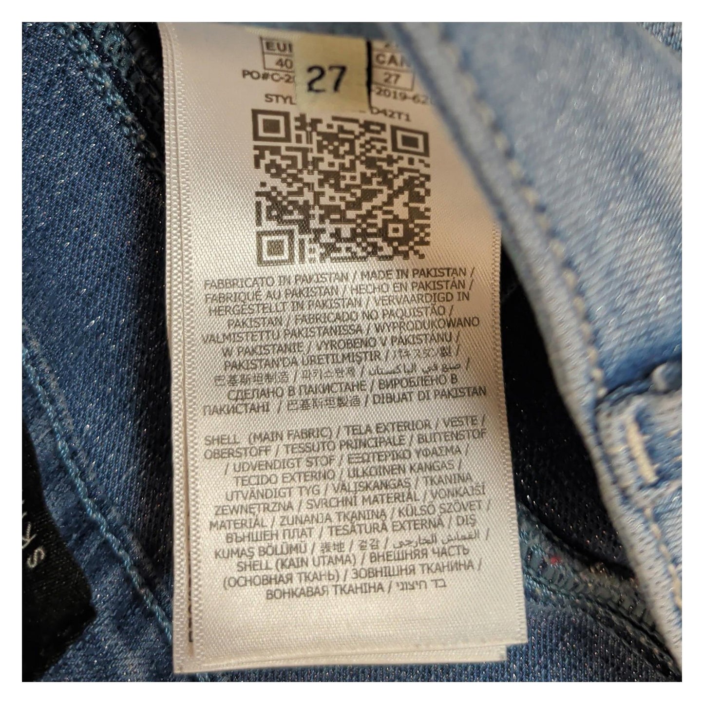 Guess Curve X Skinny Mid Jeans Womens W27 Light Blue Distressed Stretch Denim by Tommy Hilfiger – | RewearableUK