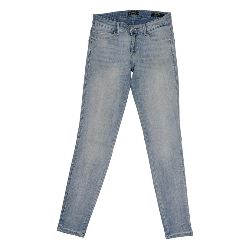 Guess Curve X Skinny Mid Jeans Womens W27 Light Blue Distressed Stretch Denim by Tommy Hilfiger – | RewearableUK