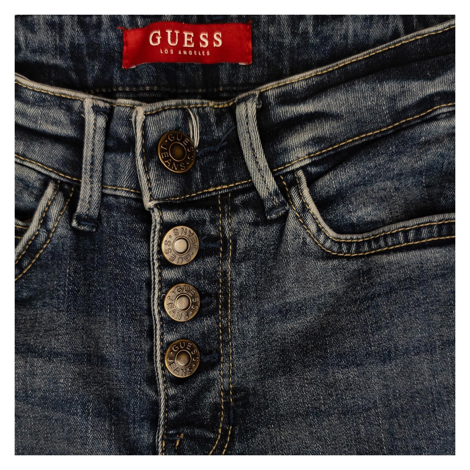 Guess Jeans Women's W24 UK 6 Blue High Rise Skinny Exposed Button Fly Denim Pant by GUESS – | RewearableUK