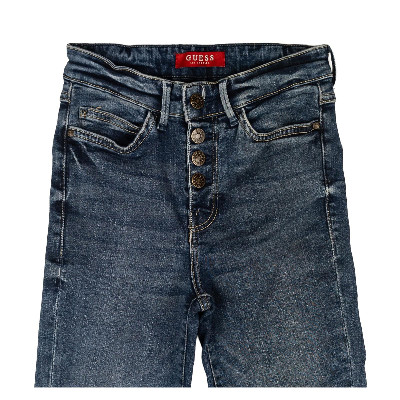 Guess Jeans Women's W24 UK 6 Blue High Rise Skinny Exposed Button Fly Denim Pant by GUESS – | RewearableUK