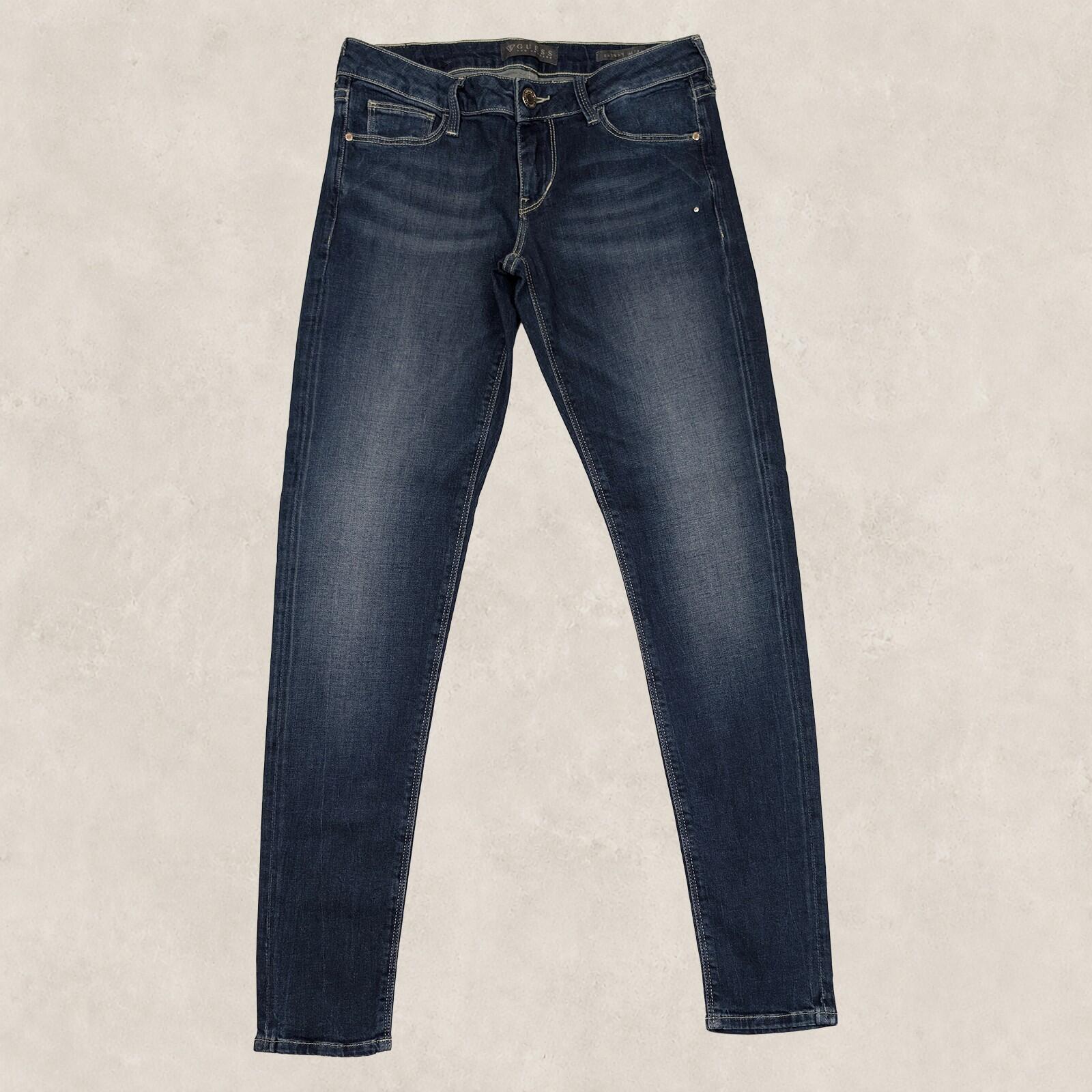 guess los angeles skinny ultra low womens denim jeans dark blue wash size 27 pan by GUESS – | RewearableUK