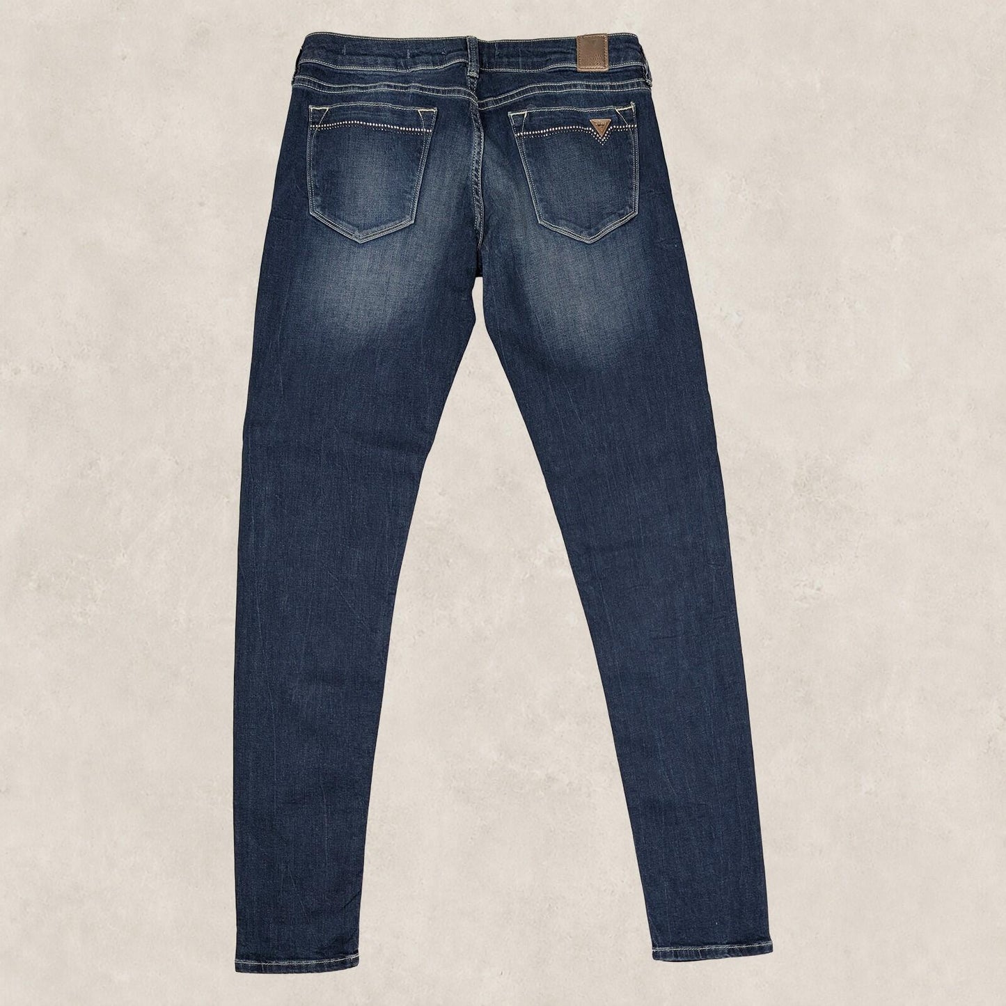guess los angeles skinny ultra low womens denim jeans dark blue wash size 27 pan by GUESS – | RewearableUK
