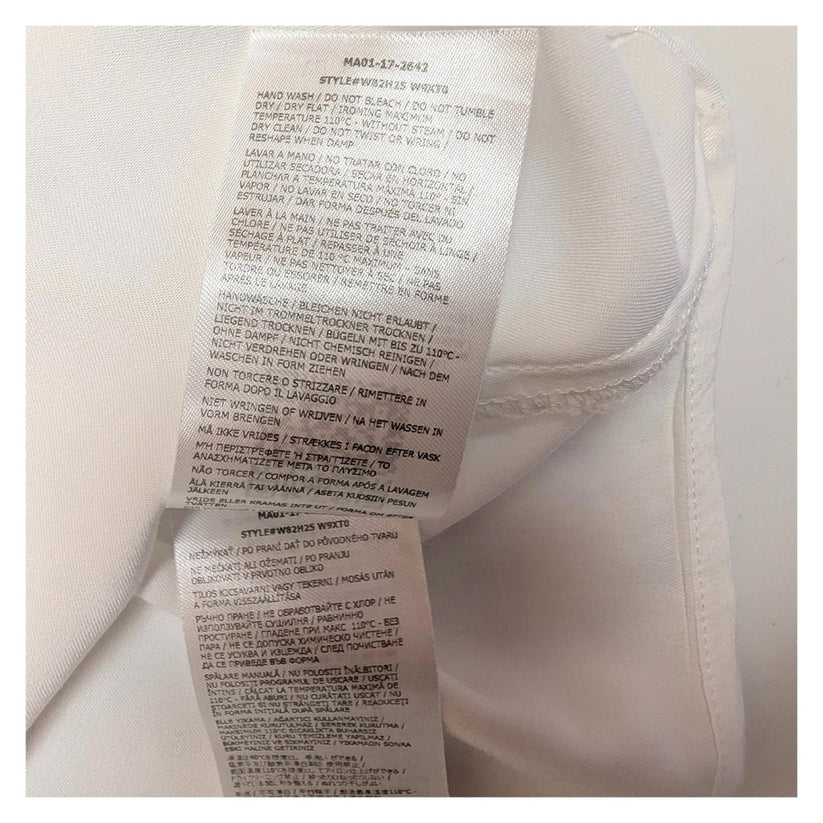 Guess Los Angeles White Blouse Women's Size S Small Tie Knot Sleeve Viscose Shir by GUESS – | RewearableUK