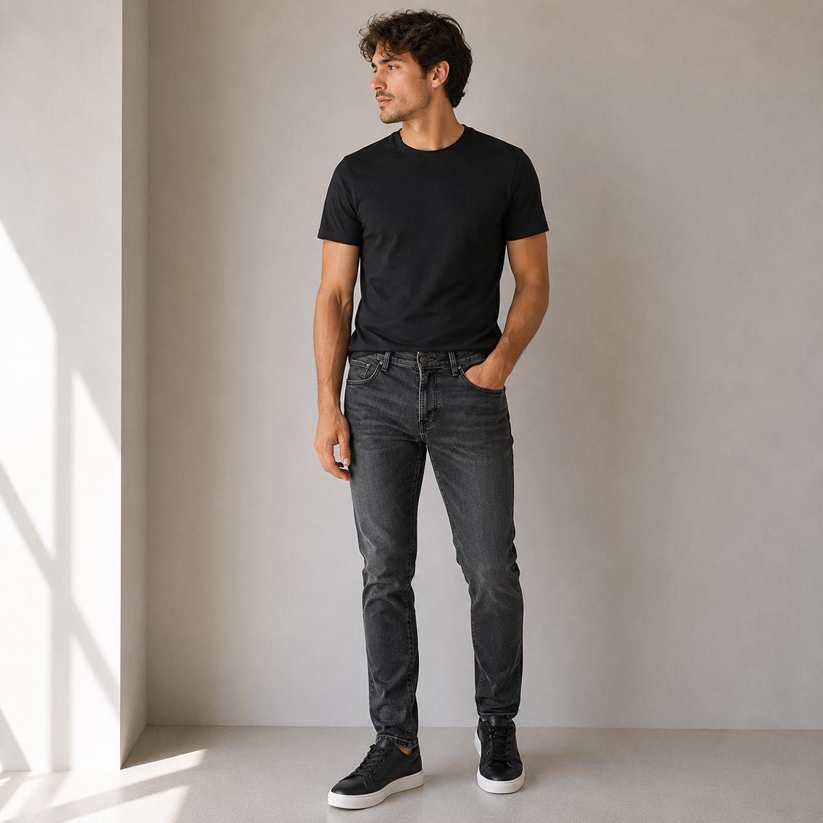 Guess Men’s Black Slim Straight Jeans W31 Washed Denim Zip Fly by GUESS – JEANS | RewearableUK