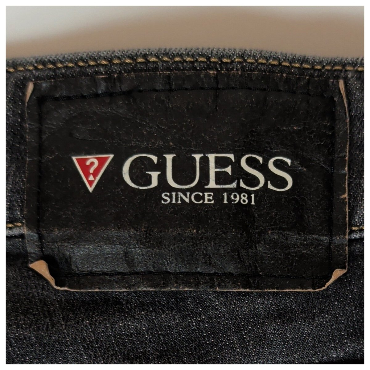 Guess Men's Black Slim Straight Jeans W31 Washed Denim Zip Fly Logo Cotton by GUESS – | RewearableUK