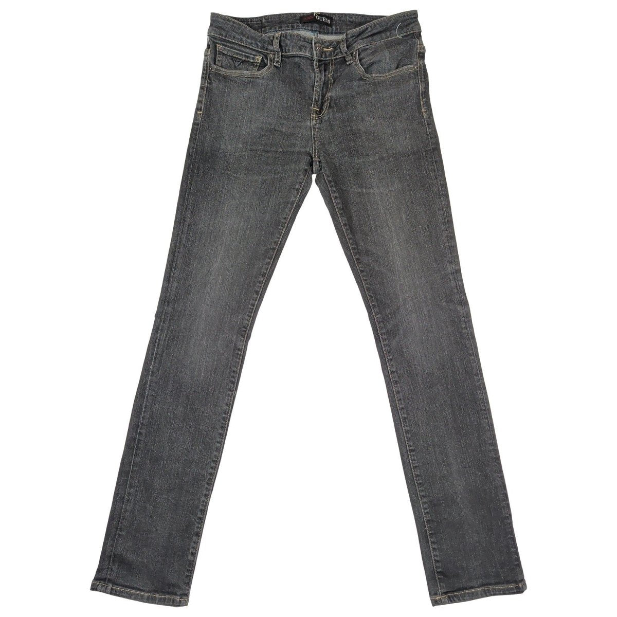 Guess Men's Black Slim Straight Jeans W31 Washed Denim Zip Fly Logo Cotton by GUESS – | RewearableUK