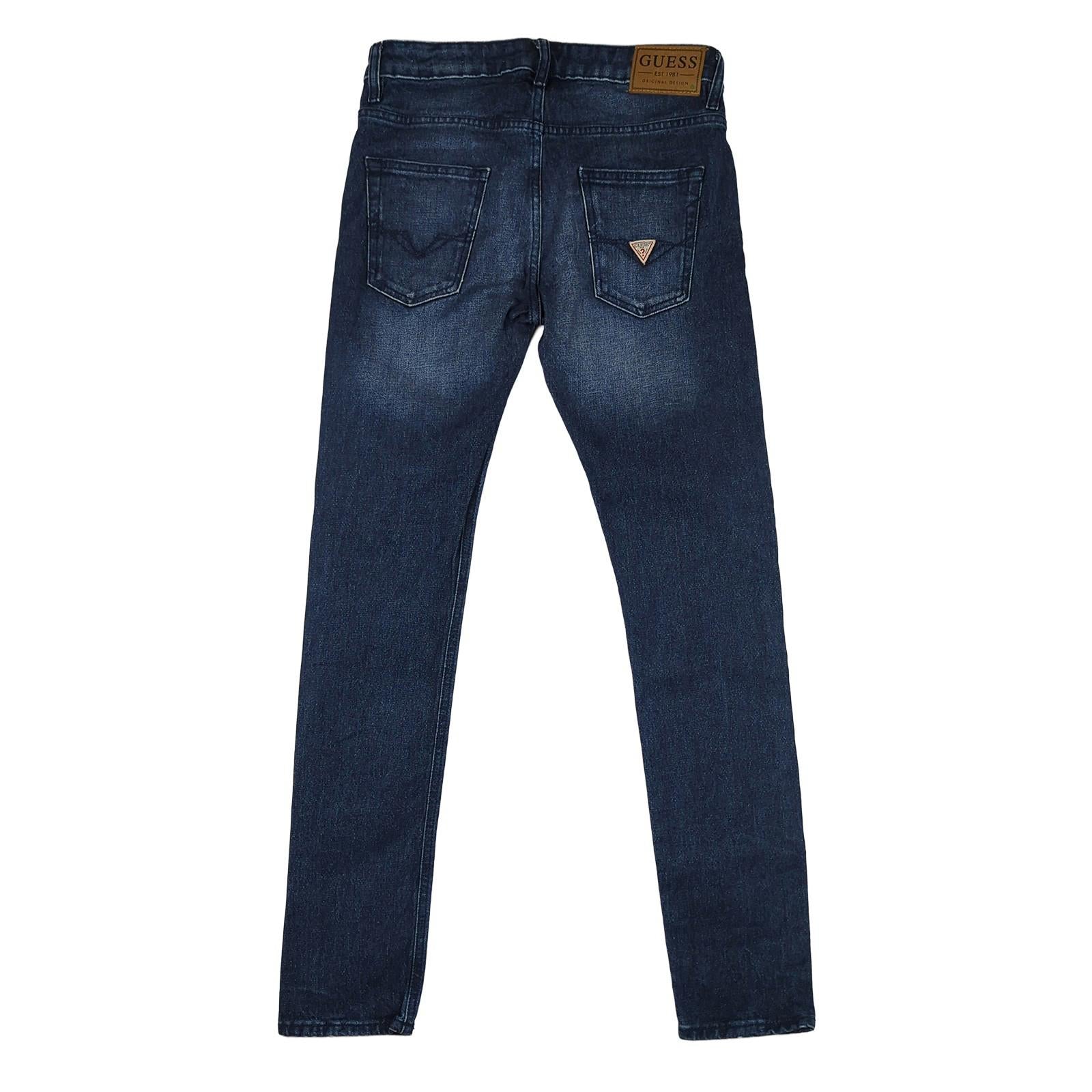 GUESS GUESS Mens Slim Fit Mid Rise Jeans W28 Blue Stretch Denim Casual Trousers JEANS RewearableUK